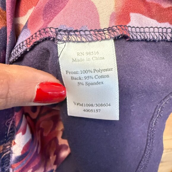 Coldwater Creek Sleeveless Purple Abstract Floral Top - XL - Picture 5 of 7